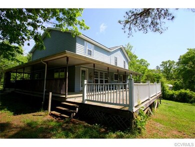 Large rear deck attached to wrap around porch, whi