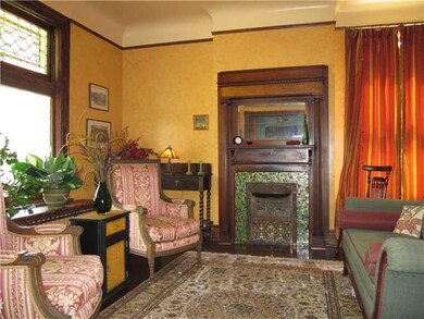 Living Room. Notice the glass tiles on the firepla