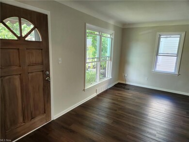 View of wood floored entryway
