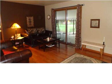 The hearth room leads out to the covered patio. Th