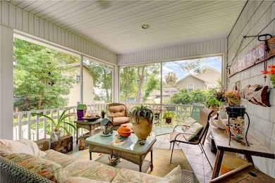 Spacious screened rear porch
