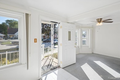 Stepping inside to the entryway of the home as you can see, it is open to dine in area