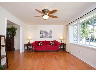 The living room, located on the main level, has a 