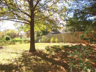beautiful fenced backyard