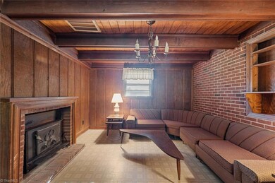Family room/Den with the fireplace on the main floor.