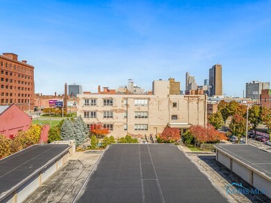 This is an aerial view of the top of the three gar