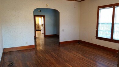 Hardwood floors and beautiful wood trim.