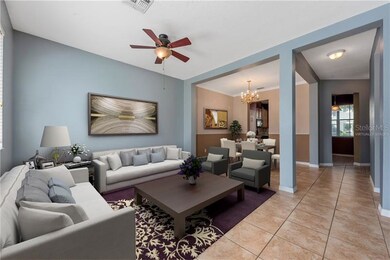 FLOWING LIVING AND DINING AREA. Virtually Staged.