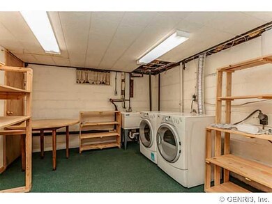 Laundry Basement laundry room including washer & d
