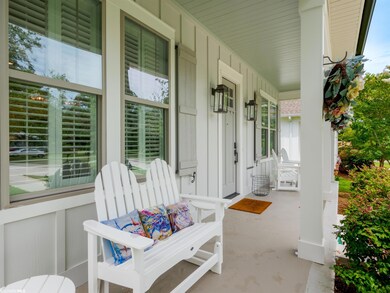Freshly painted ceiling and porch floor
