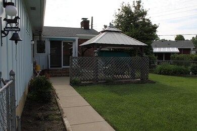 Patio and backyard area