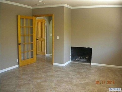 Living room with cozy fireplace
