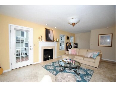 Family room has a door to the deck.