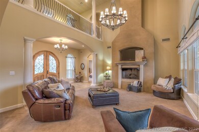 view from the kitchen into great room, upstairs, a
