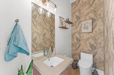 Conveniently located half bath on the main living