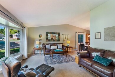 Vaulted Living Room with window seat.