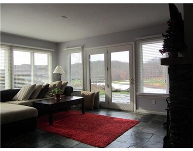 Sunroom. Beautiful slate floors in this sunroom le