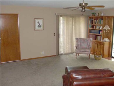 Family Rm view w/exit to pebble rock patio