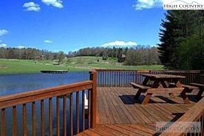 Community pond with picnic area.