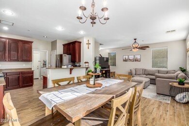 Kitchen and family room