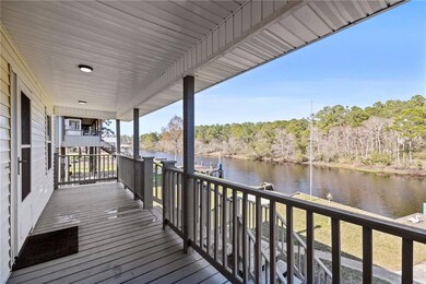 Front Porch overlooks the bayou-