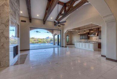 Wood Beam Ceiling in Great Room