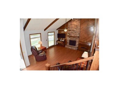 View of front room from top of half stairs - new c