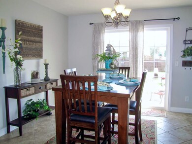 Dining area with back patio access.