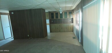 living area to dining area