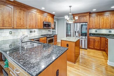 Kitchen with granite and stainless steal appliance