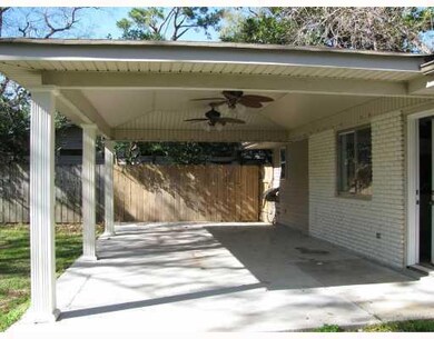 Patio/Deck. Large covered patio with two ceiling f