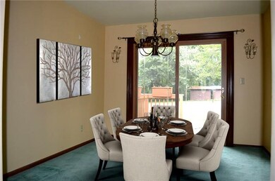 Patio doors provide access to back yard and fillin
