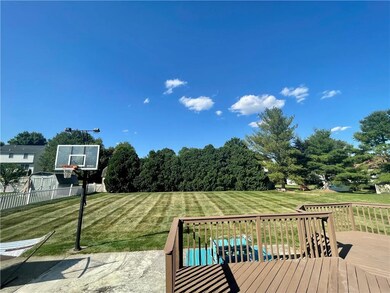 Great big yard with private basketball court.