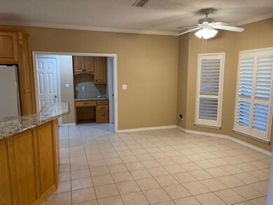 Huge breakfast area and desk in hall