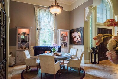 The high ceilings and elongated windows provide a 