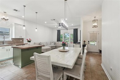 Open Kitchen, Dining, and Living room