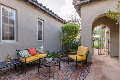 Gated front courtyard