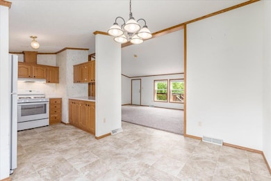 Dining space right off of kitchen