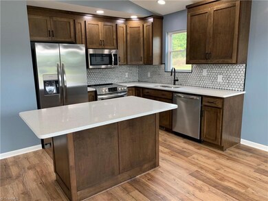 kitchen with large island