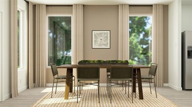 Dining space with breakfast area, light wood-style