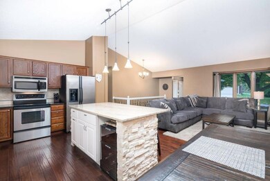 Open concept creates an inviting space to entertai