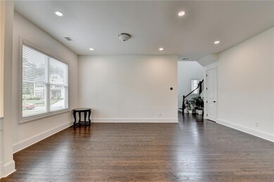 Unfurnished living room with recessed lighting, st