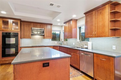 Reverse angle of the kitchen shows all of the amaz