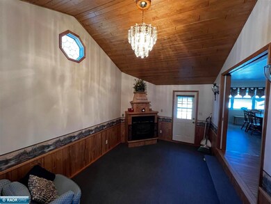 Beautifully done addition with gas log fireplace