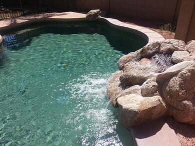 Pool with waterfall