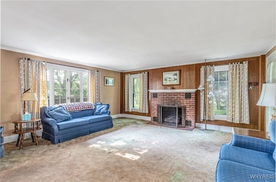 The living room is generously sized.  Enjoy the ga