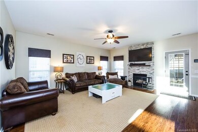 Family room with fireplace