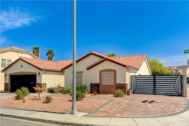 Mediterranean / spanish house with a tiled roof, c