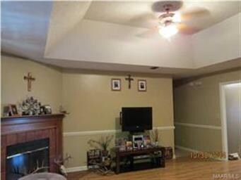 View of large living room from the kitchen! Huge t