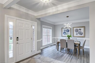 The old flooring has been replaced with this gray tone bamboo flooring